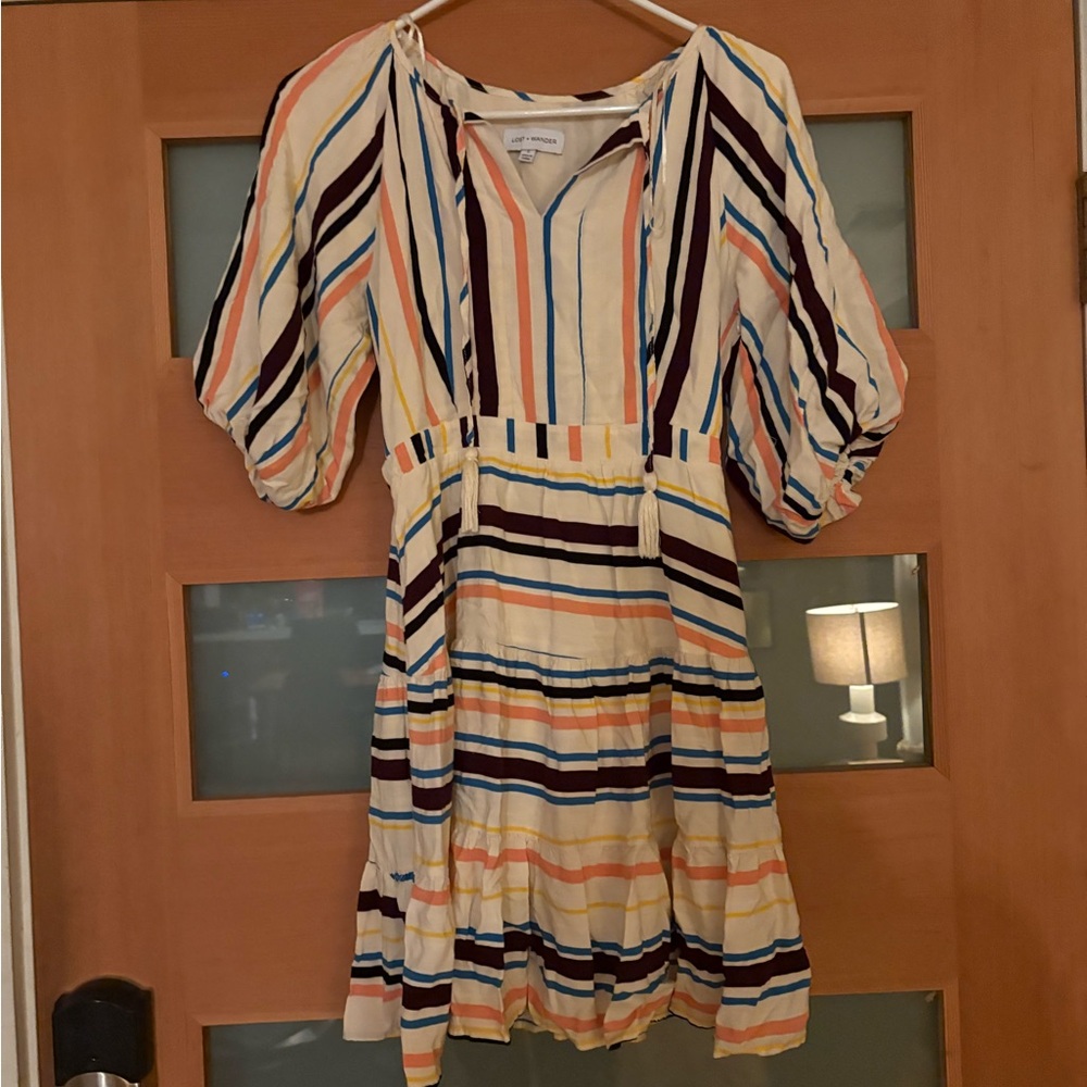 Lost + Wander Colorful Striped Mini Dress